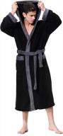 comfortable and chic: hooded unisex bathrobe with kimono collar logo