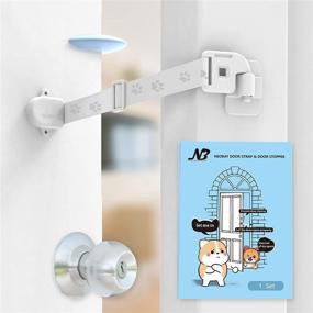 img 4 attached to 🐱 Neobay Adjustable Cat Door Latch and Silicone Door Stopper: Dog Barrier & Slam Prevention Solution