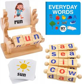 img 4 attached to Fun And Educational Montessori Reading Blocks And Flash Cards For 3-5 Year-Olds