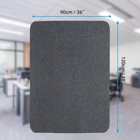 img 1 attached to COSYLAND 48"X36" Office Chair Mat For Hardwood Floor & Tile Floor, Under Desk Chair Mats For Rolling, Large Anti-Slip Floor Protector Rug, Not For Carpet, Gray
