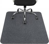 cosyland 48"x36" office chair mat for hardwood floor & tile floor, under desk chair mats for rolling, large anti-slip floor protector rug, not for carpet, gray logo