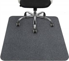 img 4 attached to COSYLAND 48"X36" Office Chair Mat For Hardwood Floor & Tile Floor, Under Desk Chair Mats For Rolling, Large Anti-Slip Floor Protector Rug, Not For Carpet, Gray
