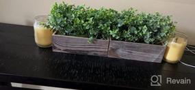 img 6 attached to Artificial Eucalyptus In Wood Box: Potted Faux Plants And Greenery For Windowsill Decor And Table Centerpiece - Funarty