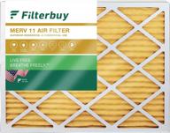filterbuy 10x14x1 воздушный фильтр merv 11 allergen defense (1-pack), сменные гофрированные воздушные фильтры для печей переменного тока hvac (фактический размер: 9,50 x 13,50 x 0,75 дюйма) логотип