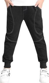 img 2 attached to 👖 BASELE Fashion Sweatpants with Drawstring for Boys - Athletic Clothing Pants