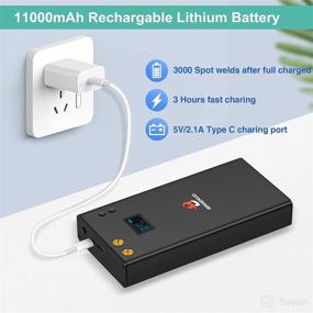 img 1 attached to BINGENUO 11000mAh Mini Battery Spot Welder: LCD Screen, 80 Gears - Portable Handheld DIY Spot Welding Machine