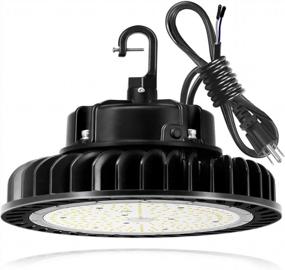 img 4 attached to Hykolity 250W LED UFO High Bay Light Fixture - 35000Lm, Dimmable, 5000K, 5Ft Cable With US Plug - Ideal For Commercial Warehouse, Workshop, And Wet Locations - Replaces 750W/1000W MH/HPS Equivalents