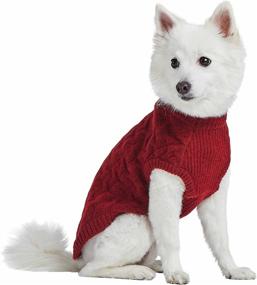 img 3 attached to Blueberry Pet Knit Dog Sweaters with Classic Fuzzy Textured Design in 7 Colors