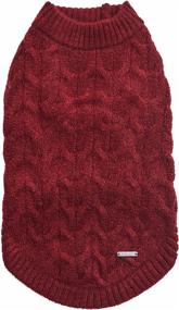 img 2 attached to Blueberry Pet Knit Dog Sweaters with Classic Fuzzy Textured Design in 7 Colors