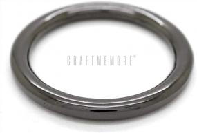 img 3 attached to Set Of 4 Welded Metal O Rings For Purses, Bags, Collars, And Leather Crafts - Strong And Durable 2-Inch Buckles In Gunmetal Finish By Craftmemore SCOG