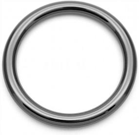 img 4 attached to Set Of 4 Welded Metal O Rings For Purses, Bags, Collars, And Leather Crafts - Strong And Durable 2-Inch Buckles In Gunmetal Finish By Craftmemore SCOG
