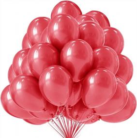 img 4 attached to KINBON 12-дюймовые латексные воздушные шары для вечеринок - 100 штук для свадеб, дней рождения и украшений