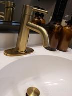 img 1 attached to Matte Black Bathroom Faucet With Pop-Up Drain Assembly, Single Lever, Single Hole, And 6-Inch 3 Hole Cover Deck Plate - TRUSTMI Brass review by Caleb Eichbauer