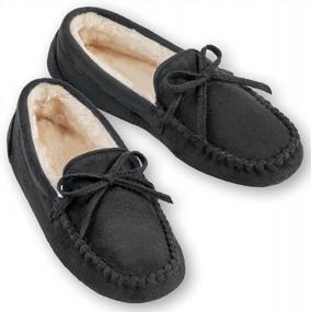 img 3 attached to Fashionable And Comfortable: Women'S Faux Suede Moccasins From Collections Etc