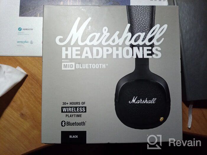 img 2 attached to Wireless Marshall Mid Bluetooth Headphones, Black review by Aneta Banaszek ᠌