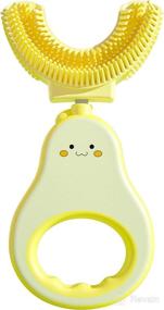 img 2 attached to 🦷 RAXIFU Toddler Toothbrush: Safe and Fun Green Yellow Toothbrush for Children