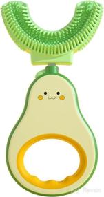 img 3 attached to 🦷 RAXIFU Toddler Toothbrush: Safe and Fun Green Yellow Toothbrush for Children