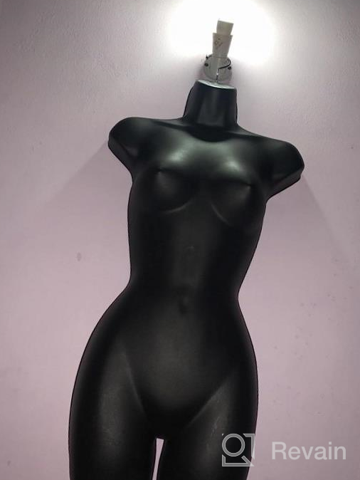 img 1 attached to NAHANCO LHR15B Heavy Duty Plastic Half Round Torso Hanging Display Form, Female, Matte Black (1Ea) review by Omar Malvo