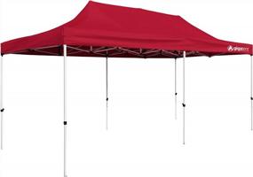 img 4 attached to Проведите идеальное мероприятие на открытом воздухе с навесом для палатки GigaTent Party - 10 X 20 футов, красный!
