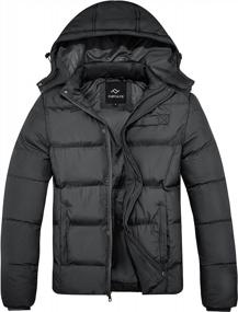 img 4 attached to Толстая и уютная мужская зимняя куртка-пуховик с капюшоном - FARVALUE Warm Parka Outwear For Cold Weather