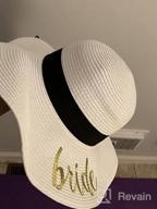 img 1 attached to Funky Junque Women’S UPF 50 Bold Cursive Embroidered Adjustable Beach Floppy Sun Hat review by Brenda Joiner
