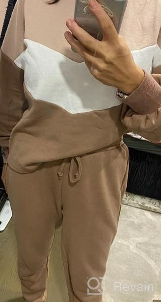 img 1 attached to Cutiefox Women'S 2 Piece Sweatsuit Outfits Lantern Sleeve Pullover Tops And High Waist Jogger Pants Lounge Sets review by Michelle Ramanath