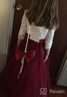 img 1 attached to Kids Lace Pageant Party Christmas Ball 👗 Gown Dress with Long Sleeves - Flower Girl Dress review by Wendy Jackson