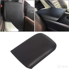 img 1 attached to 🚘 Dasbecan Center Console Armrest Lid Top Pad - Compatible with Ford Mustang 2005-2009 (Black)