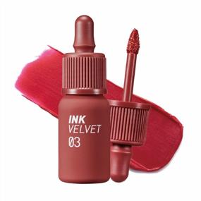 img 4 attached to Peripera Ink The Velvet Lip Tint: High Pigment, Longwear, Weightless, Red Only, Non-Tested On Animals & Paraben-Free