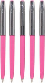 img 2 attached to Premium Pink Executive Retractable Pens - 5 Pack Made In USA For Exceptional Writing Experience