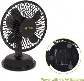 img 3 attached to Stay Cool And Productive: IKross 5-Inch USB-Powered Mini Fan For Desks And Offices In Black