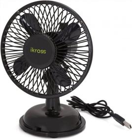img 4 attached to Stay Cool And Productive: IKross 5-Inch USB-Powered Mini Fan For Desks And Offices In Black