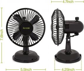 img 1 attached to Stay Cool And Productive: IKross 5-Inch USB-Powered Mini Fan For Desks And Offices In Black