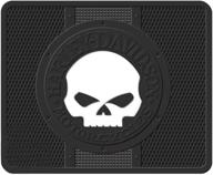 🏍️ harley-davidson utility mat - single floor mat, black 1152 with willie g skull design logo