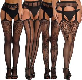 img 3 attached to Women'S High Waisted Fishnet Tights By MengPa - Perfect For Any Occasion!