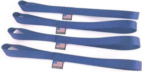 img 2 attached to 🔵 Chase Harper USA - 2020 Powersport Series Soft Hook Tie Down Extenders - 1 Inch x 14 Inches (Set of 4) - 3,100 lb Break strength/12,400 lb. Combined - Blue