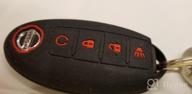 картинка 1 прикреплена к отзыву 4-кнопочный силиконовый дистанционный брелок, чехол, держатель для кожи для Nissan Altima Maxima Murano Rogue Sentra Versa Titan от Kenkoy Braggs