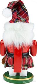 img 2 attached to 🏴 Clever Creations 7 Inch Scottish Santa Wooden Nutcracker - Festive Christmas Decor for Shelves and Tables - Traditional Scottish Themed Holiday Ornament