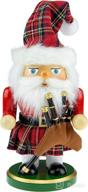 🏴 clever creations 7 inch scottish santa wooden nutcracker - festive christmas decor for shelves and tables - traditional scottish themed holiday ornament logo