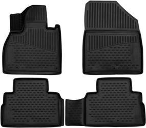 img 4 attached to 🔍 Premium 2020-2022 Hyundai Palisade Floor Mats: Front & 2nd Row Seat Liner Set (All Models) - Optimize Your Search!