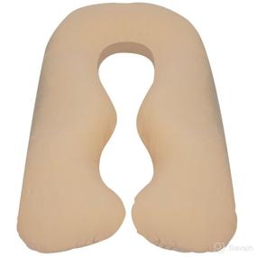 img 1 attached to 🛌 Enhance Your Comfort with Leachco Back N Belly Chic Body Pillow Replacement Cover in Sand