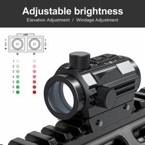 img 2 attached to 1X22 Red Dot Sight With Green Dot For Picatinny Rail Mount - High-Quality Micro Rifle Sight For Enhanced Accuracy And Precision