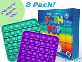 img 3 attached to PILPOC Sensory Fidget Toys - Pop It, Push Pop, Bubble Toys для снятия стресса, расслабления, уменьшения беспокойства - Идеально подходит для мальчиков - Small Pop It Pack, Popper Fidgets, Mind-Relaxing Pop It