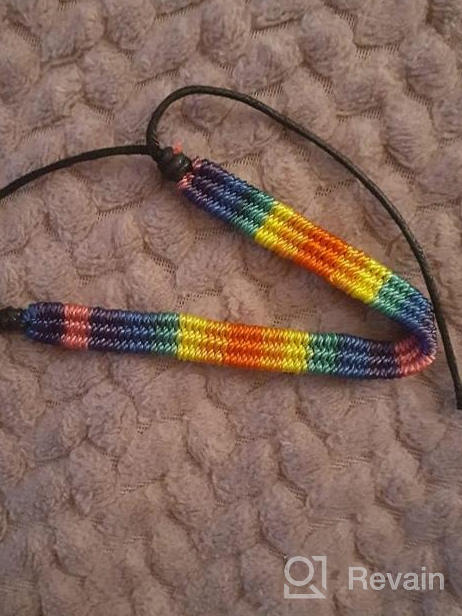 img 1 attached to Nanafast Rainbow Handmade Bracelet: Show LGBTQ Pride with Adjustable Size Friendship Wristband for Gay & Lesbian review by Jeff Swanson