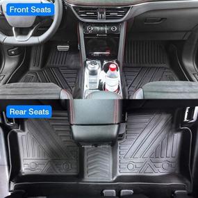 img 3 attached to 🚗 KUST Custom Fit Floor Mats for Ford Escape 2022 2021 2020 Non-Hybrid Models - All-Weather, Full Set, Black Non-Slip Floor Liners