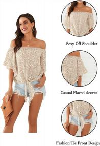 img 3 attached to Hibluco Womens Off Shoulder Tops Sexy Floral Print Crop Tops Summer Blouses T-Shirt