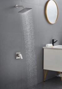 img 3 attached to Upgrade Your Shower With ROVOGO Shower System - Rain Shower Head And Valve Included In Brushed Nickel Finish