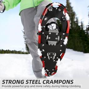 img 1 attached to Lightweight Aluminum Alloy All-Terrain Snowshoes By NACATIN With Adjustable Ratchet Bindings And Carry Bag - Available In Sizes 21", 25", And 30" For Improved Capacity.