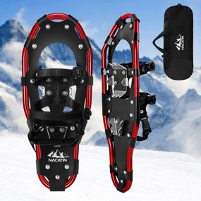 img 4 attached to Lightweight Aluminum Alloy All-Terrain Snowshoes By NACATIN With Adjustable Ratchet Bindings And Carry Bag - Available In Sizes 21", 25", And 30" For Improved Capacity.