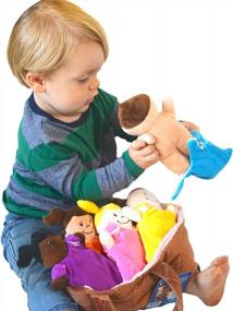 img 2 attached to Набор из 6 мультикультурных кукол со съемной одеждой, корзиной, подушкой и одеялом - мягкая плюшевая игрушка для мальчиков и девочек